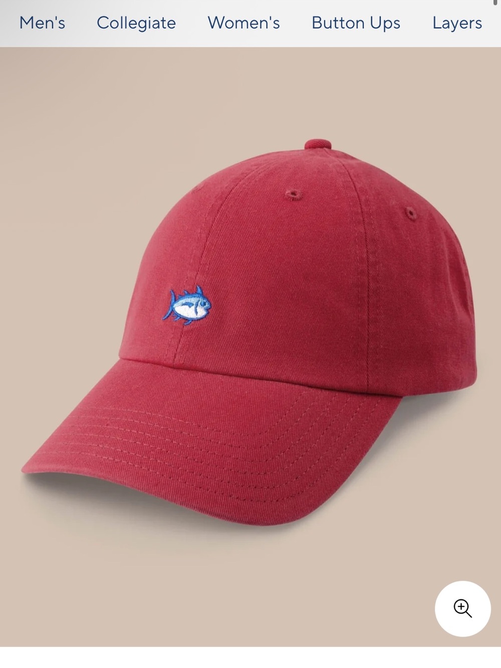 NWT southern tide Men's Red Fish Embroidered Baseball Cap